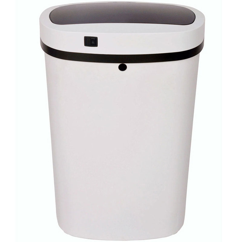 Plastic Motion Sensor Kitchen Trash Can - 50L, White