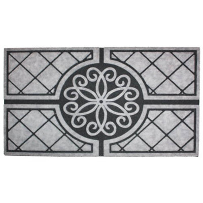 Non-Slip Geometric Outdoor Doormat