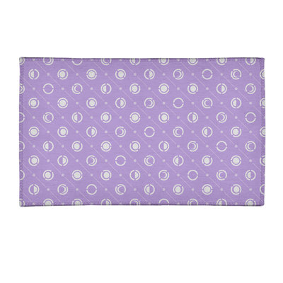 Tapis mauve/blanc lune phases