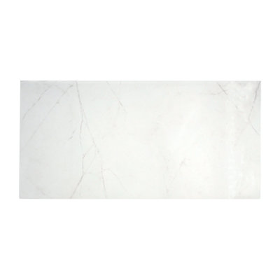Sterlina II Silver 12 in. x 24 in. Polished Porcelain Floor and Wall Tile (15.5 sq. ft./Case)