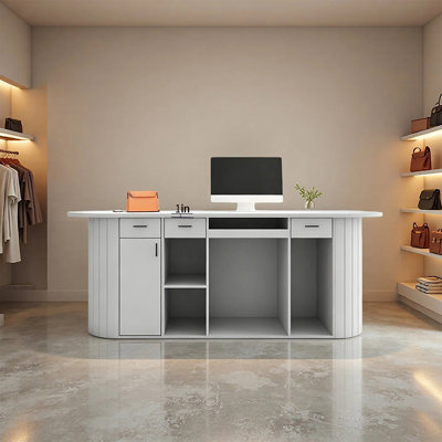 Bureau de réception moderne avec tiroir verrouillable - Bureau de réception simple pour salons, spas, boutiques et espaces de vente