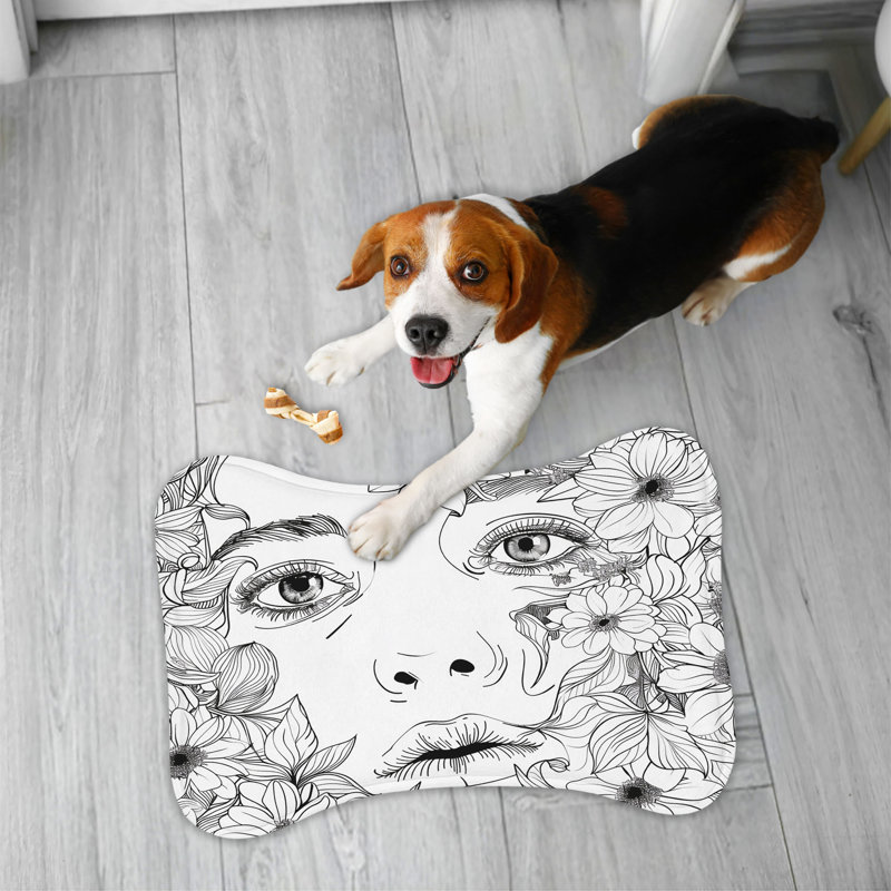 Tapis à motif floral simple - 1 pièce