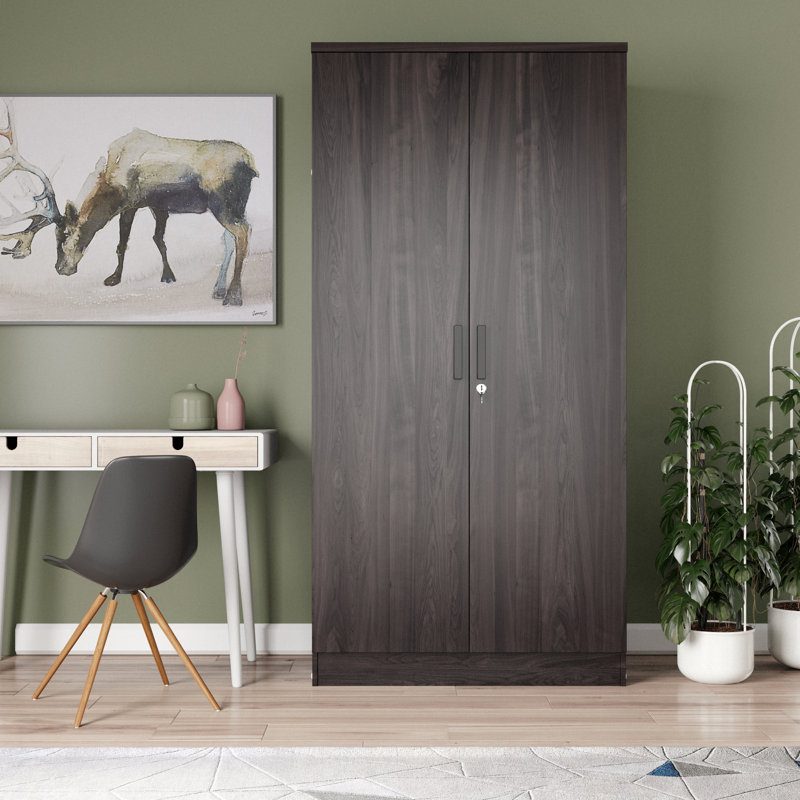 Armoire en bois manufacturé Schriver Harmony, Tabac