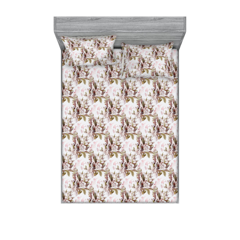 Drap-housse et taie décorative Ambesonne, Ensemble de draps très grand californien avec 2 t