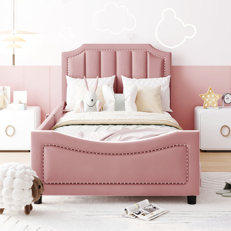 Lit de jour simple avec structure Classic, Pink