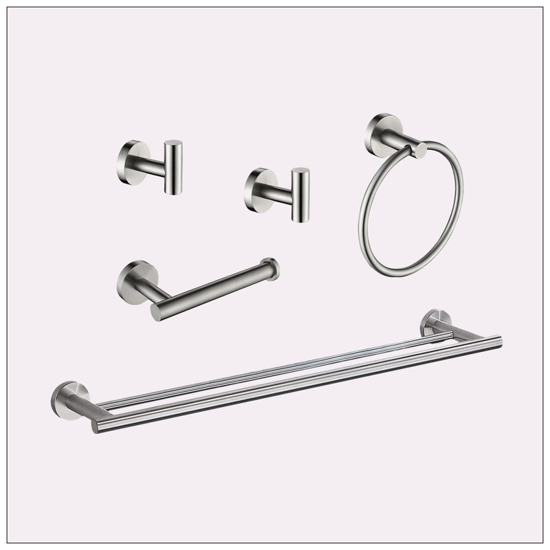 Bathroom Hardware Set, Brushed Nickel