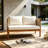Outdoor Acacia Wood Loveseat with Cushions