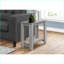 Table basse industrielle industrielle à deux niveaux pour le salon / la chambre à coucher, conception à panneau épais, vaste surface