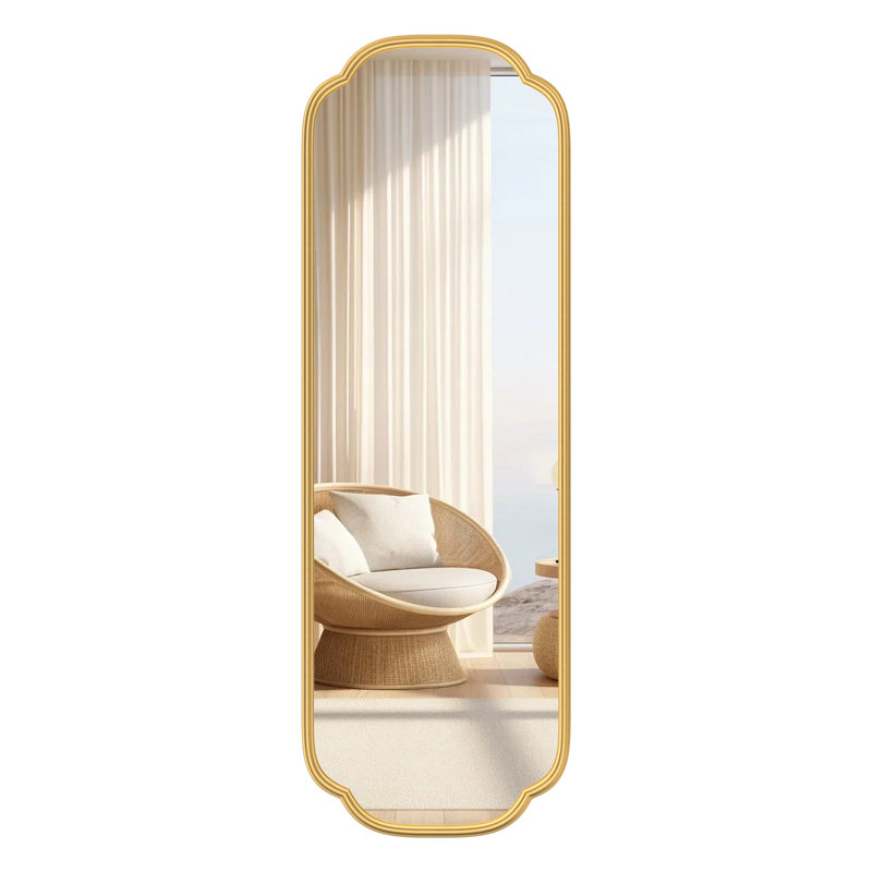 Miroir de salle de bain mural moderne en verre trempé à haute résistance, Doré