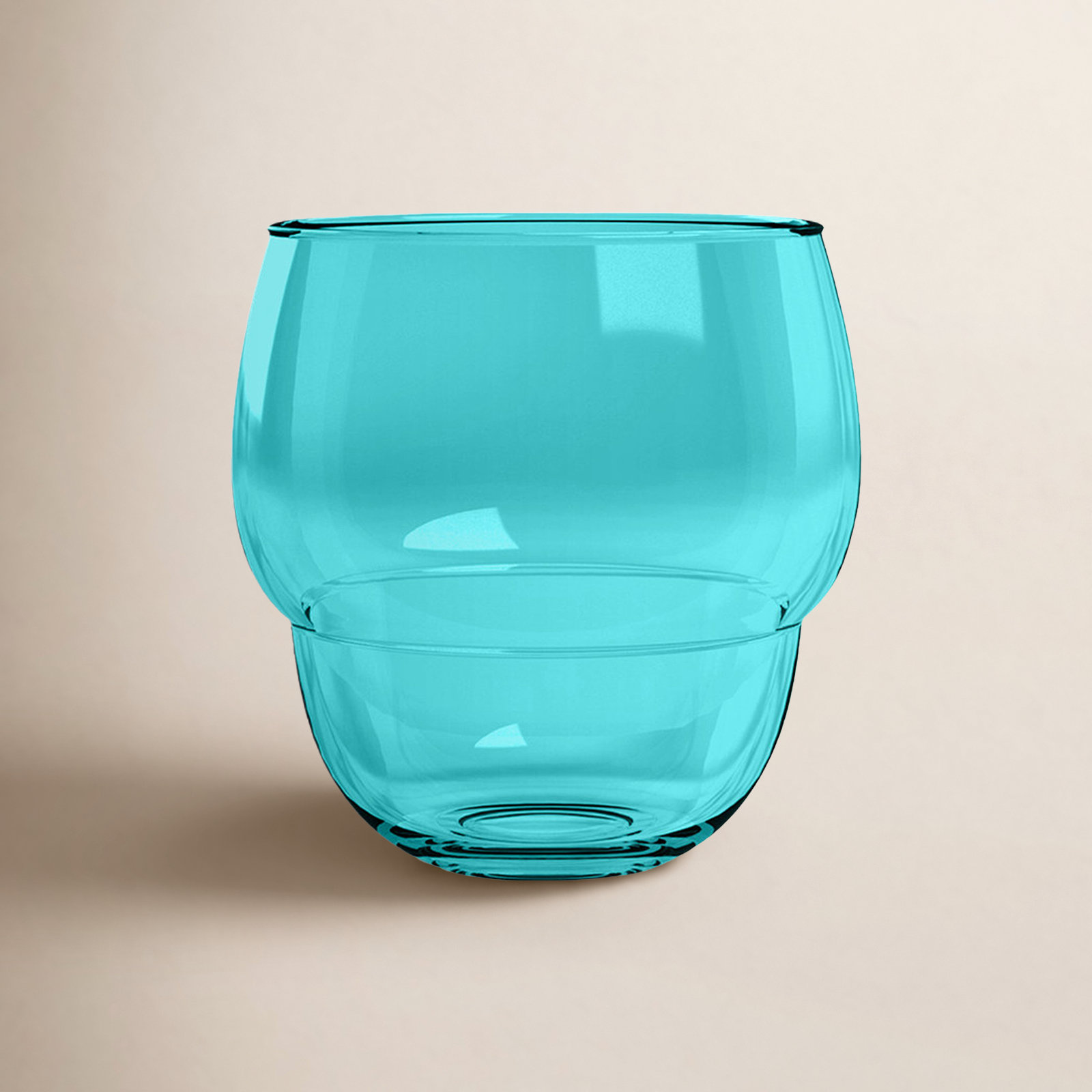 Tarhong Stacking Drinking Glass, Teal