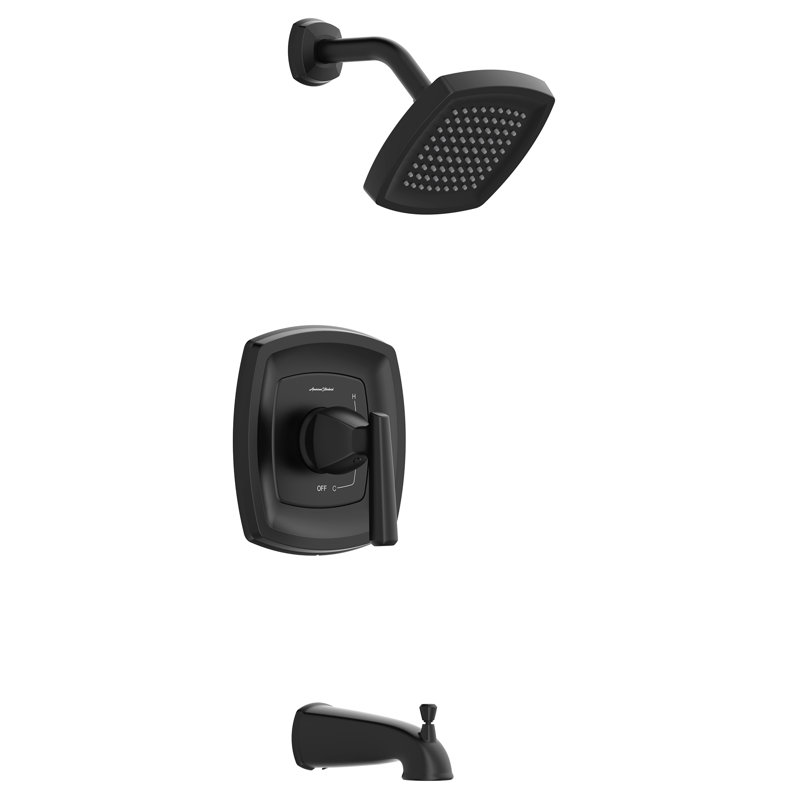 American Standard Edgemere Bathtub Faucet and Shower Trim Kit 1.8 GPM, Matte Black
