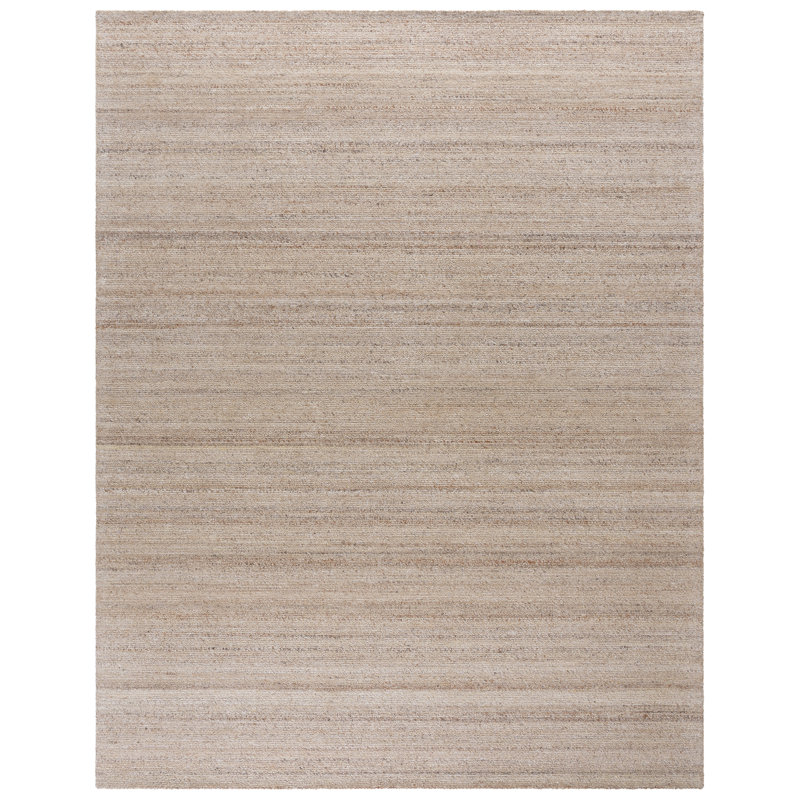 Natura 462 Hand Woven Wool/Cotton No Pattern Rug in Beige, Rectangle 8' x 10'