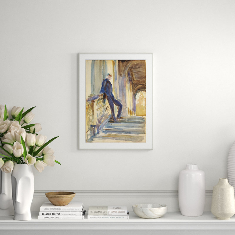 On The Step Of A Venetian Palazzo Giclee Print by John Singer Sargent