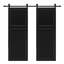 Porte de grange coulissante double en panneau de fibres à densité moyenne noyer noir 2 panneaux 80 po x 36 po Double-136913712-136913722-136913805