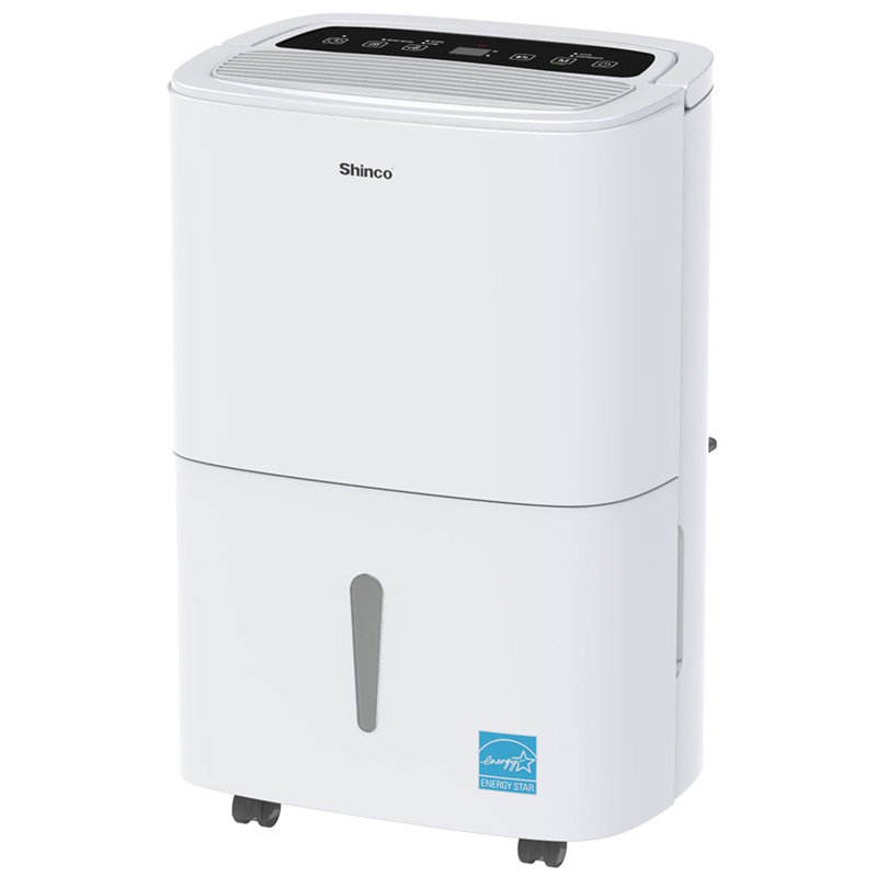 Console déshumidificateur Shinco 150 pintes par jour pour les pièces jusqu'à 7000 pieds carrés Pi (95 ° F, 90% d'humidité relative), avec Wi-Fi et pompe