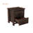 Vintage Nightstand With Spacious Storage And Dark Walnut Finish