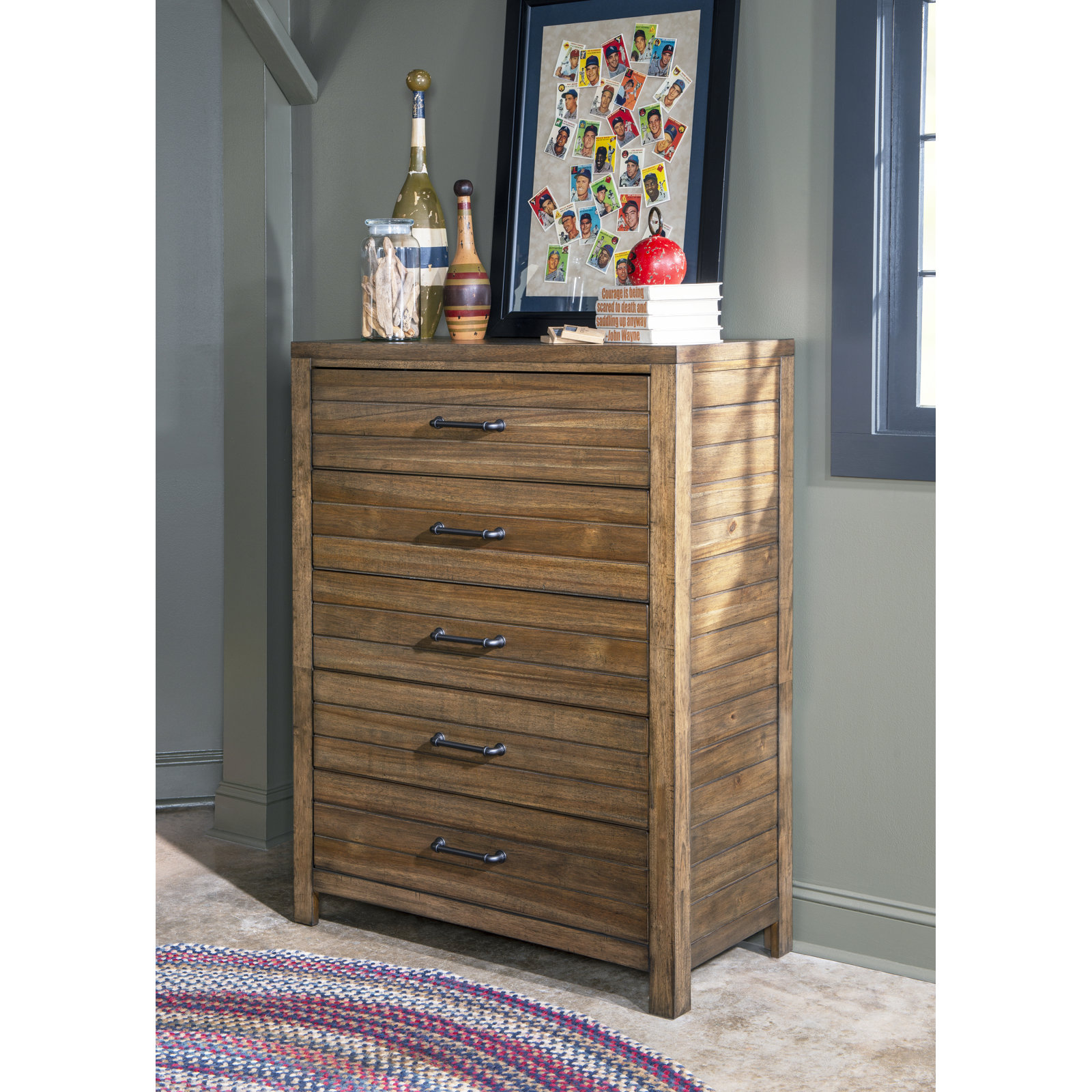Tyson 5-Drawer Chest, Tree House Brown