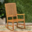 Chaise berçante avec motif à lattes classique et fonction berçante avec surface lisse et confortable