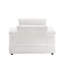 Canapé simple confortable en velours côtelé blanc, style moderne pour un usage domestique