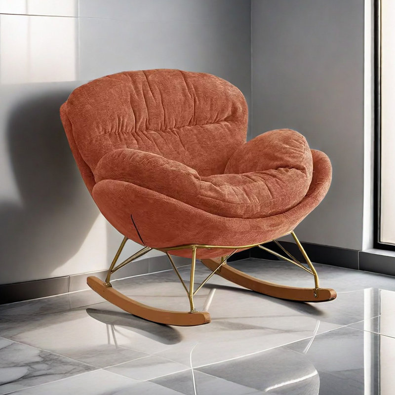 Chaise berçante Nordic Light Luxury Art, Orange