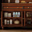 Buffet en noyer massif et bois manufacturé-1569360654