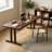 Simple Solid Wood Walnut Rectangle Desk-447996682
