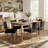 Mid-Century Velvet Dining Chair Set with Wood-Grain Metal Frame-513830236-513830239