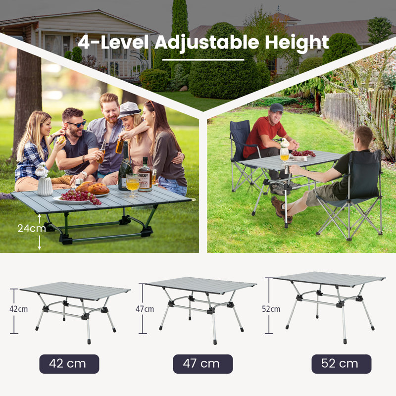 Table pliante 35,4 po, Argent
