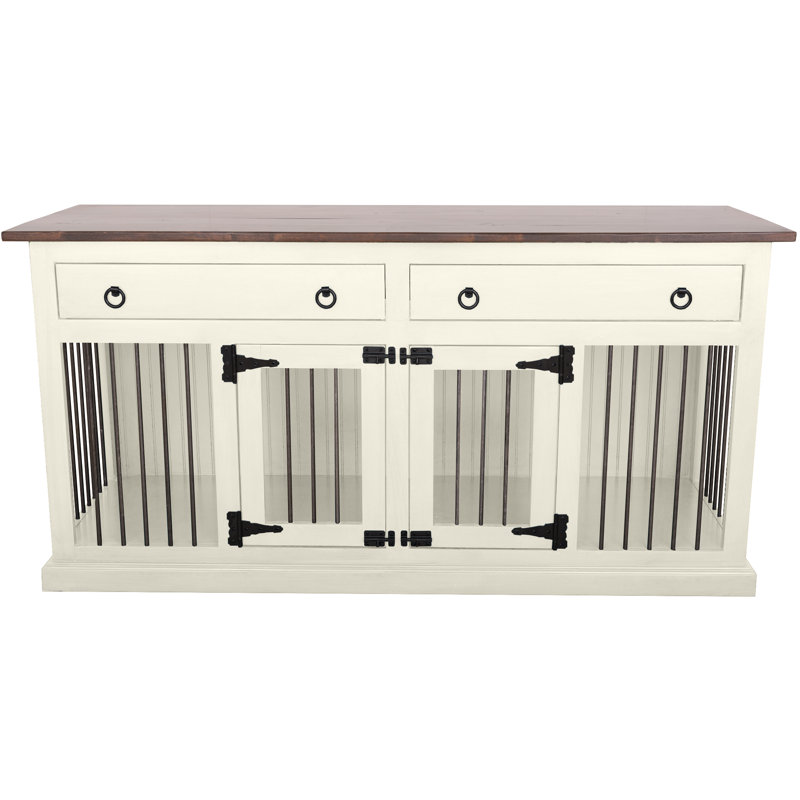 Crédence avec tiroirs Traditional, Petit (H 30 po x l 64 po x P 24 po), Blanc doux