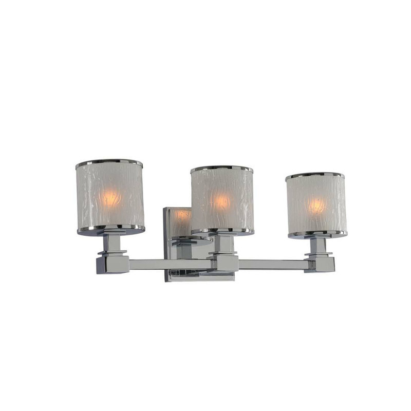 Luminaire pour meuble-lavabo Destin 3 LT en chrome poli Kalco, Chrome