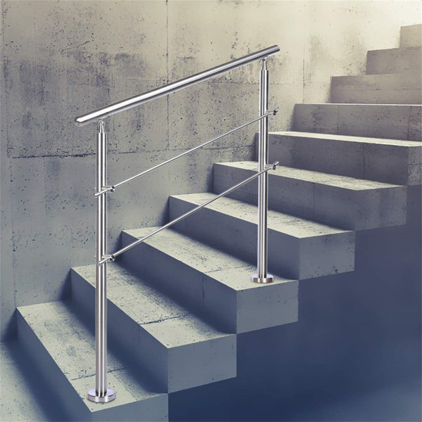 Symple Stuff Step Railing Stair Railing Banister Stainless Steel ...