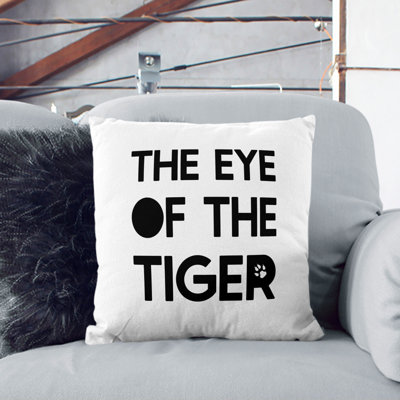 Eye of the Tiger Typography Scatter Cushion