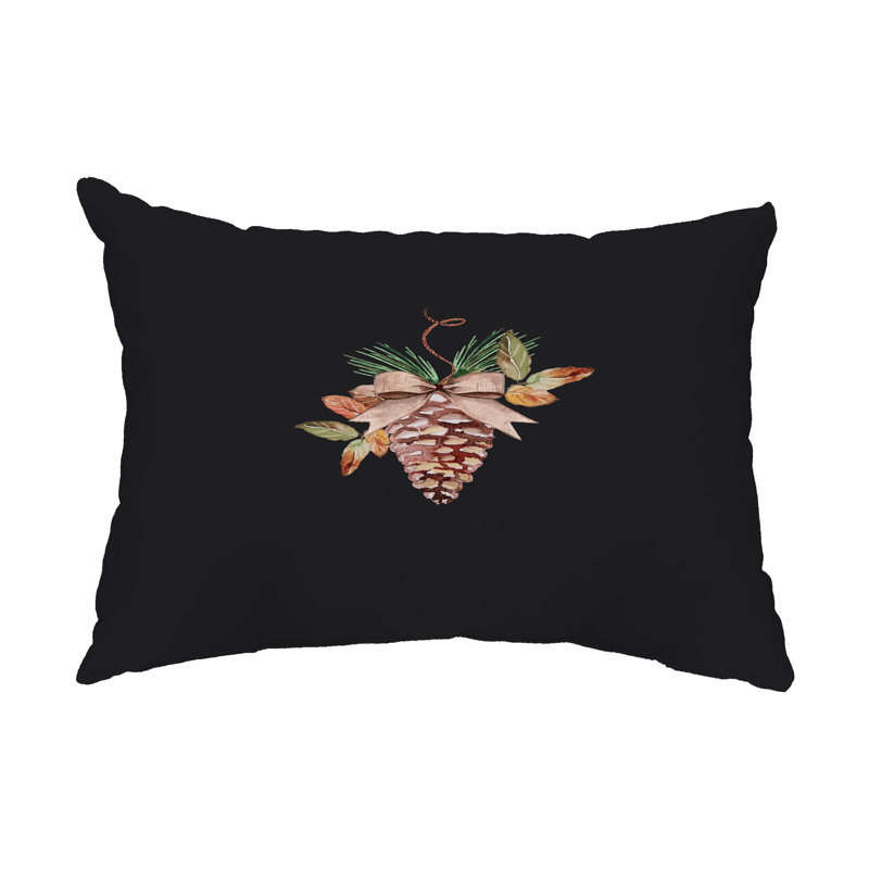  Coussin lombaire intérieur / extérieur Ornament, Noir