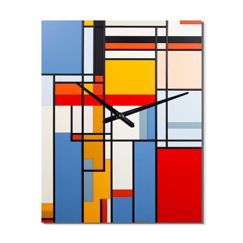 Clotis - Horloge murale moderne coucher de soleil, Moyen