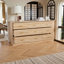 Commode élégante à 9 tiroirs - Armoire de rangement moderne avec poignées dorées et finition imperméable-1303625373