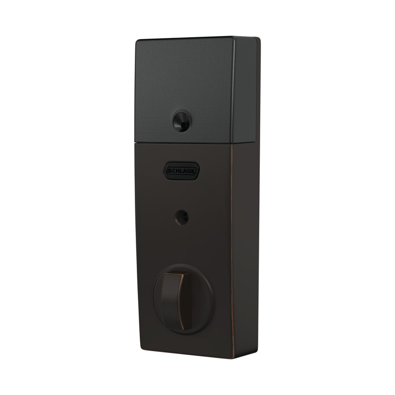 Century Single Cylinder Electronic Deadbolt with Z-Wave Technology, Aged Bronze