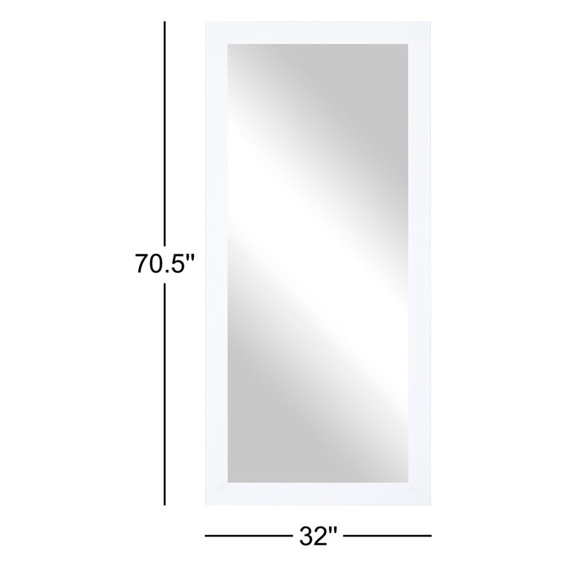 Miroir large pleine grandeur Tari, 70,5 po x 32 po , Blanc