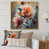 Toile avec cadre flottant or