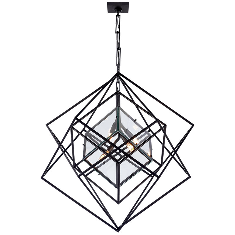 Kelly Wearstler Cubist Medium Chandelier, Aged Iron