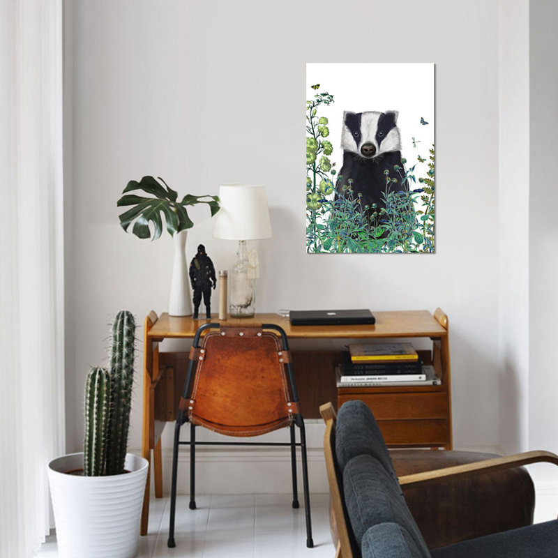 « badger minstrel ii », impression sur toile tendue, H 40 po x l 26 po x P 1,5 po, Pas de tapis, Toile tendue