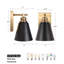 Applique murale moderne en métal en forme de cloche moderne, applique murale noir mat pour chambre à coucher, couloir, salon, entrée-106893704