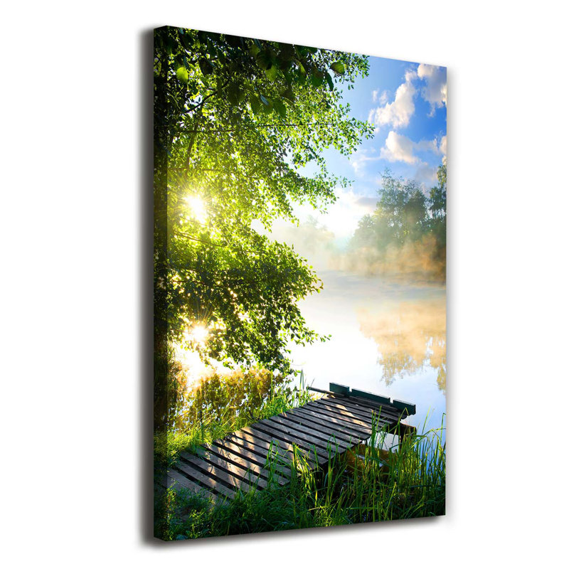 Wooden Pier - Wrapped Canvas Print