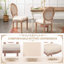 Chaise d'appoint à dossier très Louis Atai en beige / chêne