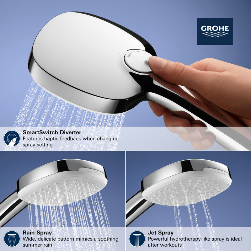 Tempesta 110 Square 2-Spray Hand Shower, Chrome