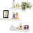 Sorbus 16" Long Floating Shelves with Invisible Mounting Set of 2 - White-129713513