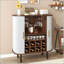 Armoire à vin cannelée avec 8 casiers à vin et 5 tablettes réglables-129933404