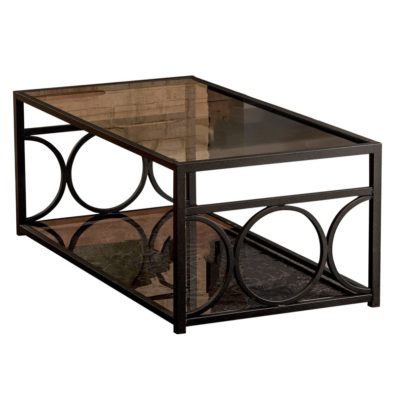 Thatcher Floor Shelf Coffee Table, Black