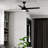 Heeley 52 in. Black Indoor Rod Mount Transitional Ceiling Fan with Reversible Black-Brown Hickory Blades, Dimmable Integrated LED Light Kit and Remote Control Included, 3 Speeds, White Acrylic Shade