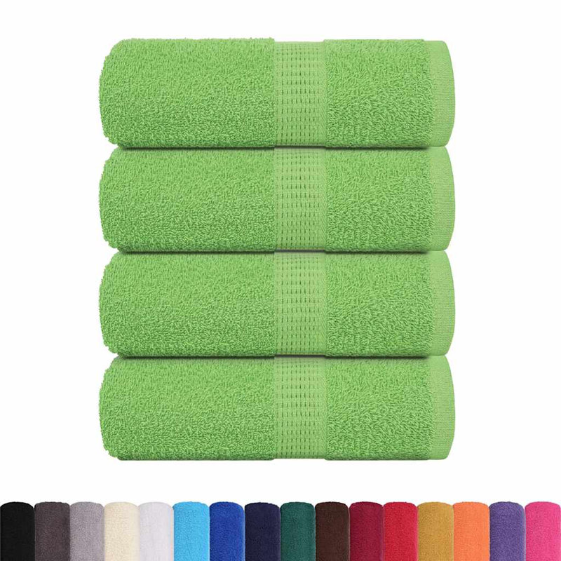 Sawiki 100% Cotton Bath Towels, Apple green, Hand Towel - 4 Pack