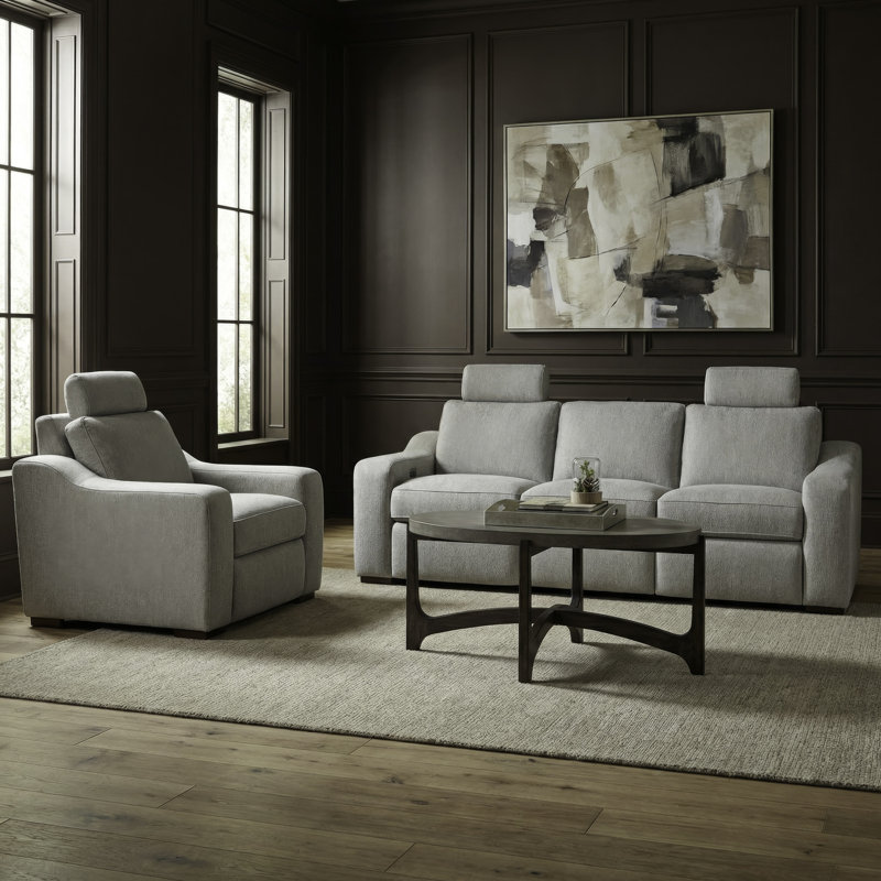 Ensemble canapé et fauteuil inclinables électriques pour salon, 2 Pcs: Chair, Sofa